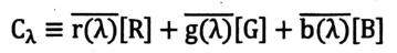 单色光C的颜色方程式